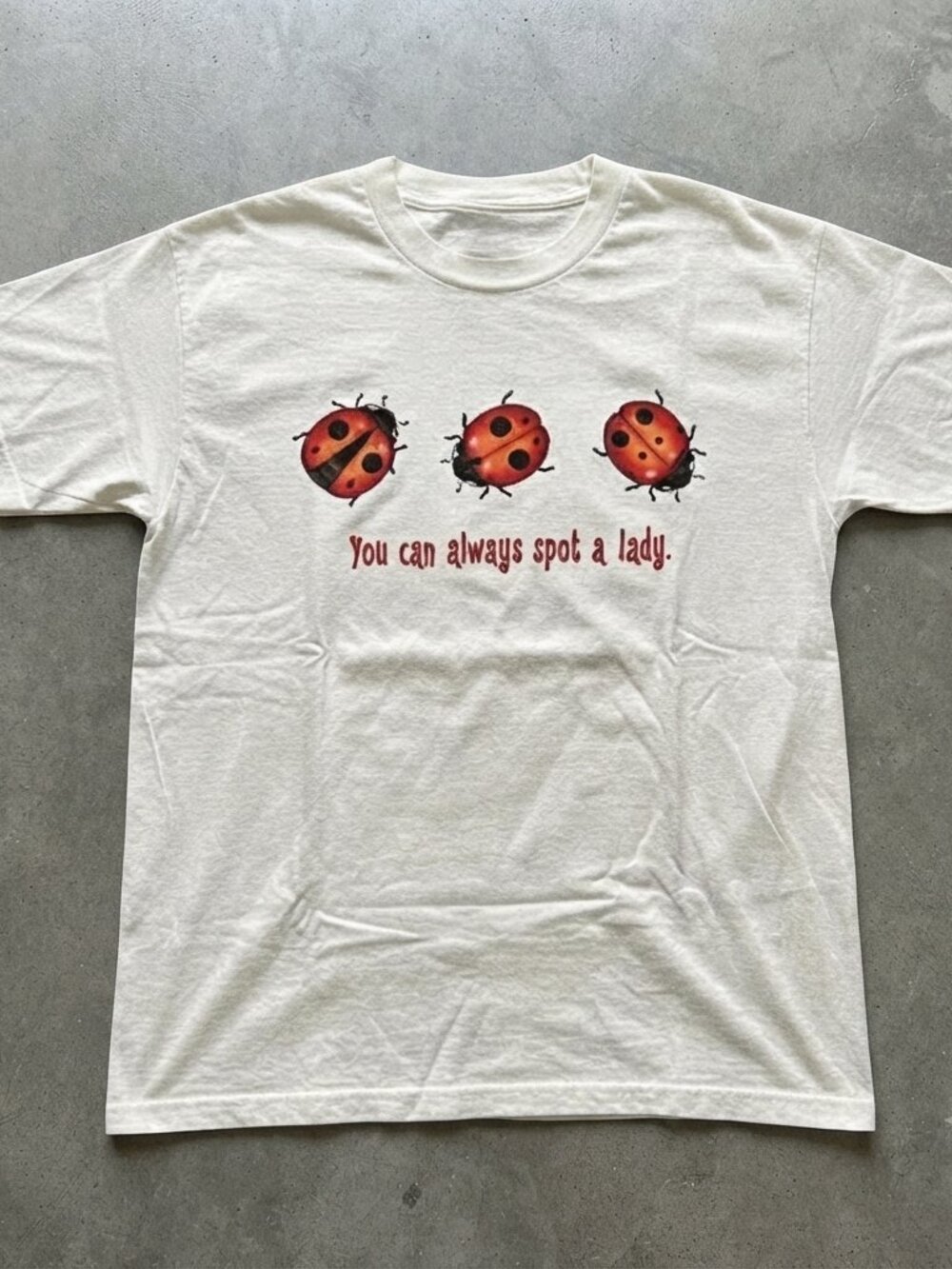 You Can Always Spot A Lady Graphic Tee White Reprinted